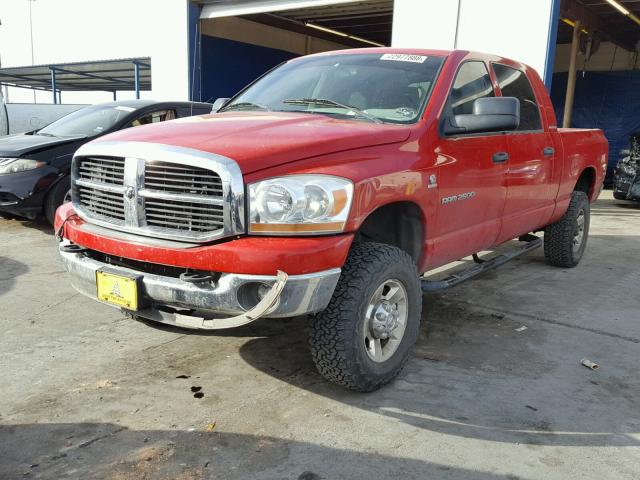 3D7KS29C86G227572 - 2006 DODGE RAM 2500 RED photo 2