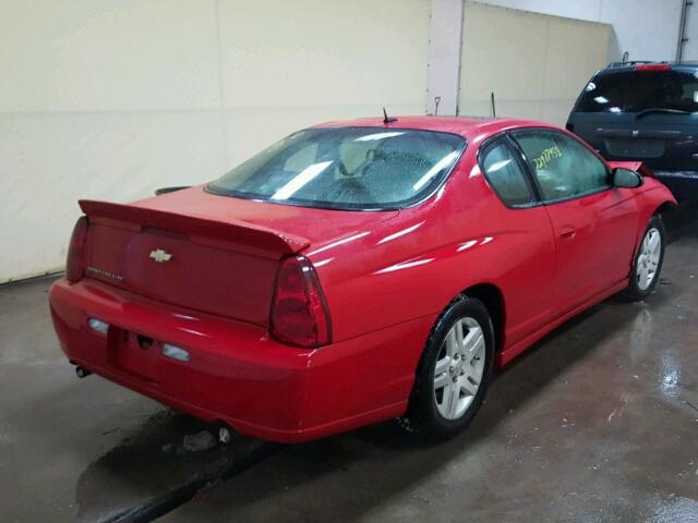 2G1WN151569418158 - 2006 CHEVROLET MONTE CARL RED photo 4