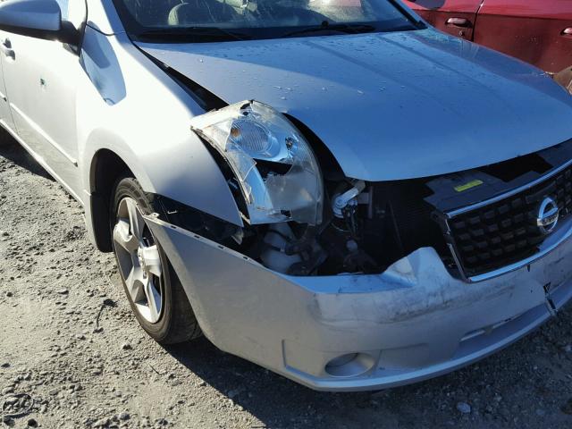 3N1AB61E68L609039 - 2008 NISSAN SENTRA 2.0 SILVER photo 9