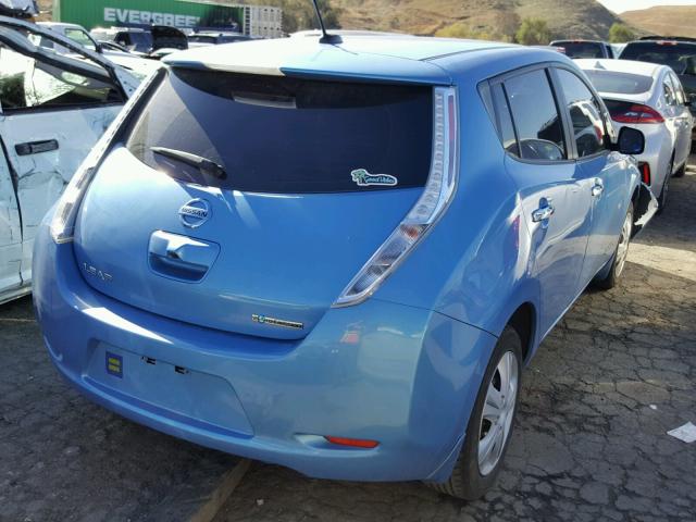 1N4AZ0CP1DC415437 - 2013 NISSAN LEAF S BLUE photo 4