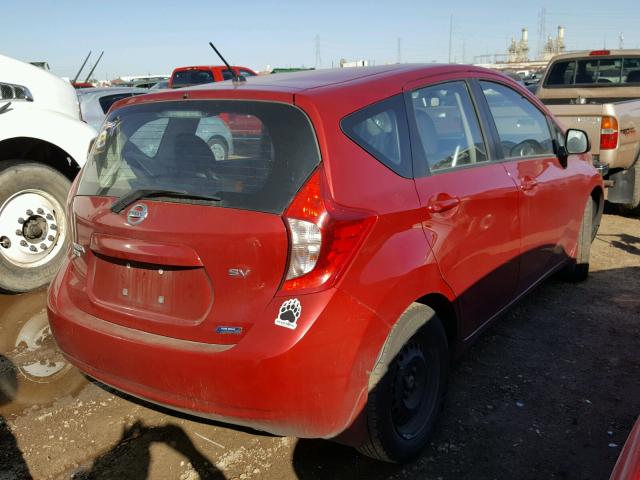 3N1CE2CP1EL388131 - 2014 NISSAN VERSA NOTE RED photo 4