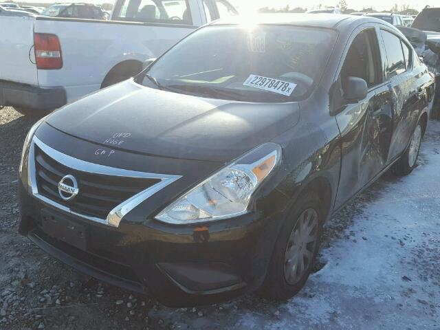 3N1CN7AP2FL882693 - 2015 NISSAN VERSA S BLACK photo 2