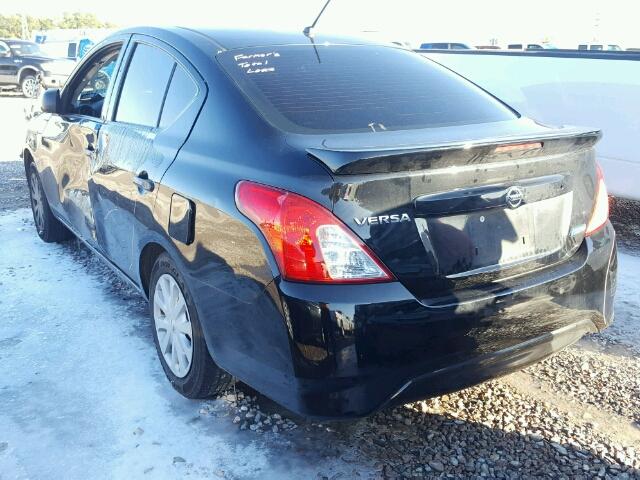 3N1CN7AP2FL882693 - 2015 NISSAN VERSA S BLACK photo 3