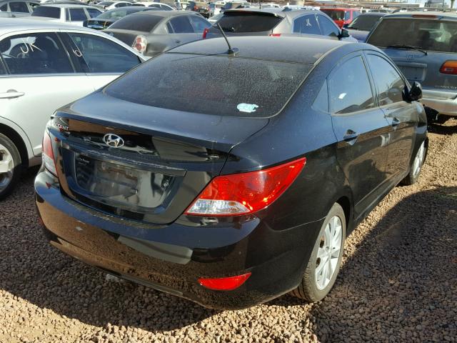 KMHCU4AE7CU076911 - 2012 HYUNDAI ACCENT GLS BLACK photo 4