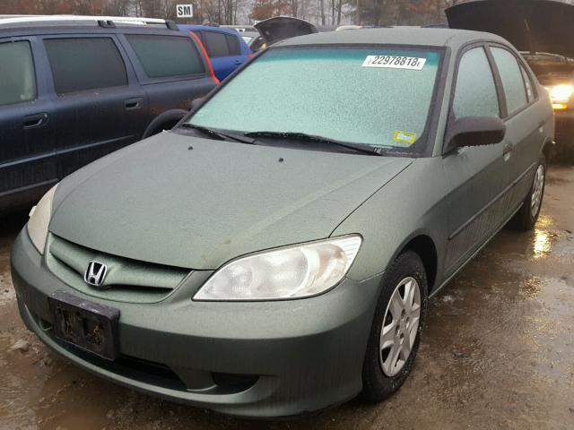 2HGES16324H537186 - 2004 HONDA CIVIC DX V GREEN photo 2