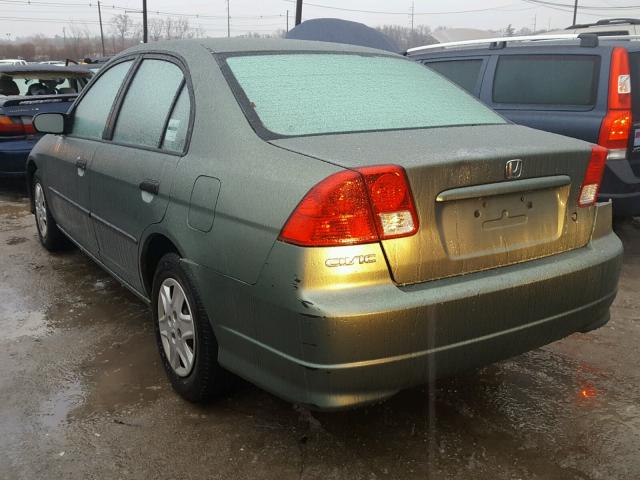 2HGES16324H537186 - 2004 HONDA CIVIC DX V GREEN photo 3