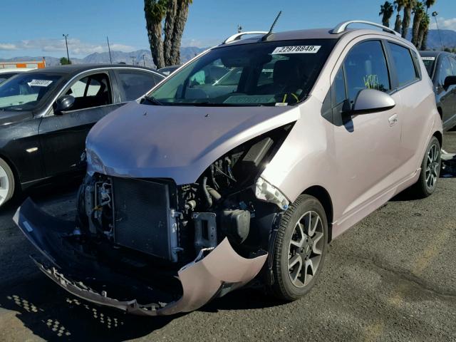 KL8CF6S98DC501063 - 2013 CHEVROLET SPARK 2LT PINK photo 2