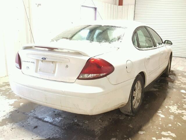 1FAFP56235A201636 - 2005 FORD TAURUS SEL WHITE photo 4