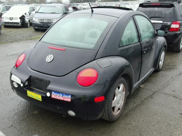 3VWCT21C71M403039 - 2001 VOLKSWAGEN NEW BEETLE BLACK photo 4