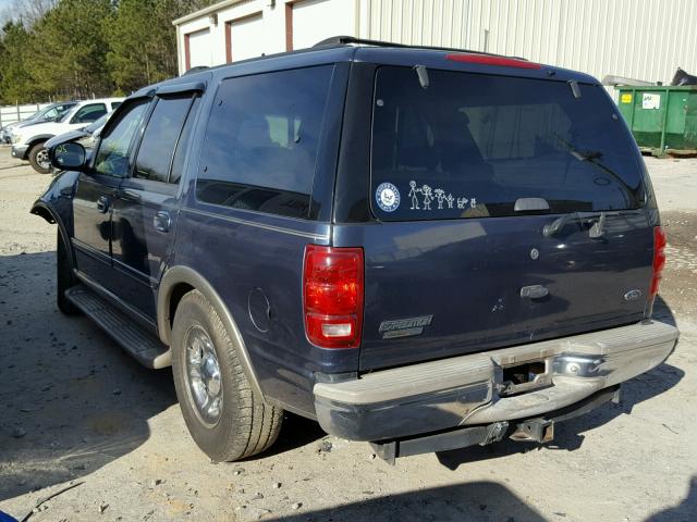 1FMRU17L31LA74056 - 2001 FORD EXPEDITION BLUE photo 3