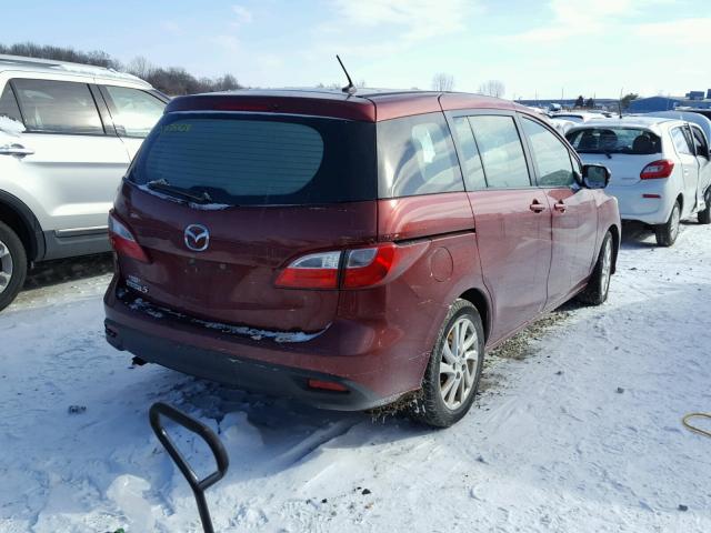 JM1CW2BLXC0100092 - 2012 MAZDA 5 MAROON photo 4