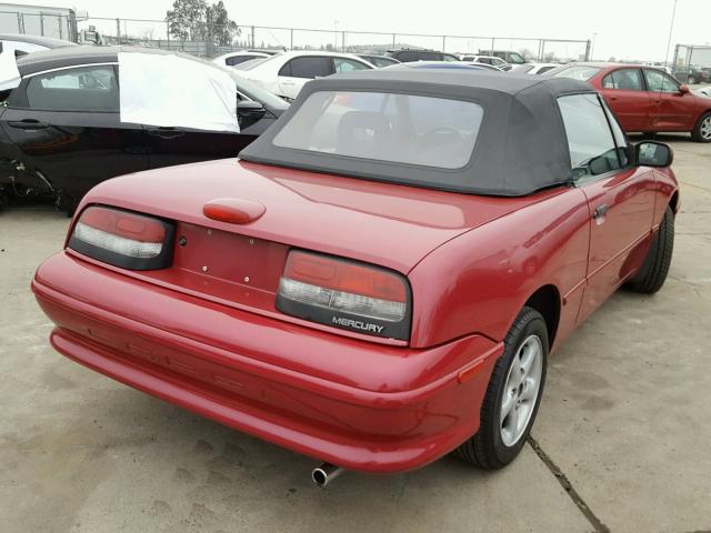 6MPLT01ZXR8602171 - 1994 MERCURY CAPRI MAROON photo 4