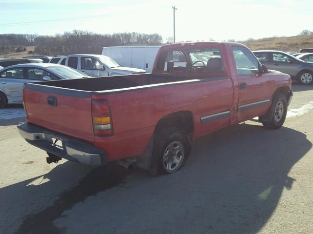 1GCEK14V82Z175168 - 2002 CHEVROLET SILVERADO RED photo 4