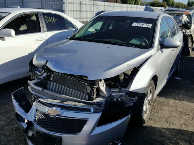 1G1PF5SC3C7126455 - 2012 CHEVROLET CRUZE LT SILVER photo 2