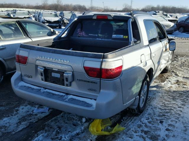 4S4BT61CX37103378 - 2003 SUBARU BAJA SILVER photo 4