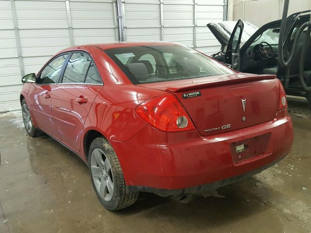 1G2ZG58B274219233 - 2007 PONTIAC G6 BASE RED photo 3