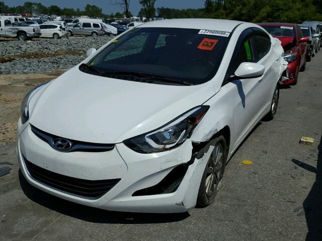 5NPDH4AE5EH471731 - 2014 HYUNDAI ELANTRA WHITE photo 2