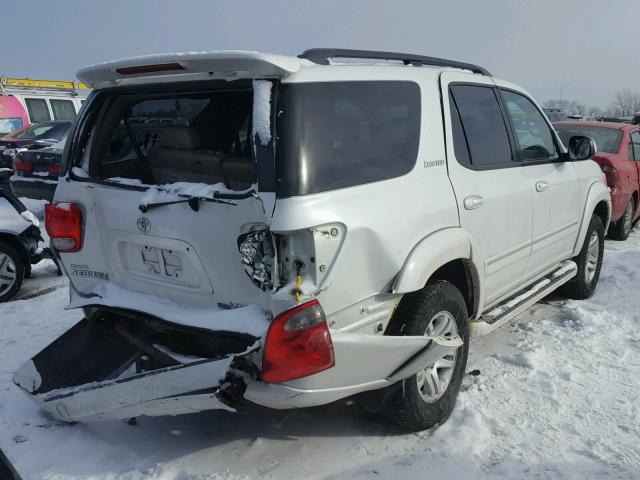 5TDBT48A76S269526 - 2006 TOYOTA SEQUOIA LI WHITE photo 4