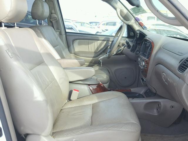 5TDBT48A76S269526 - 2006 TOYOTA SEQUOIA LI WHITE photo 5