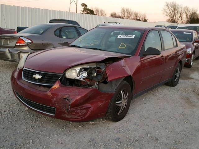 1G1ZS58FX7F107600 - 2007 CHEVROLET MALIBU LS RED photo 2