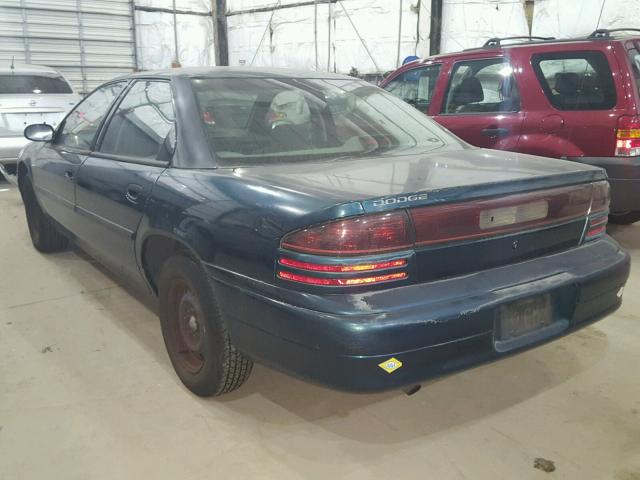 1B3HD46T6RF256123 - 1994 DODGE INTREPID GREEN photo 3