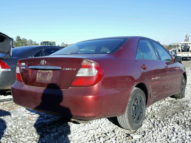 4T1BE32KX4U283415 - 2004 TOYOTA CAMRY LE MAROON photo 4