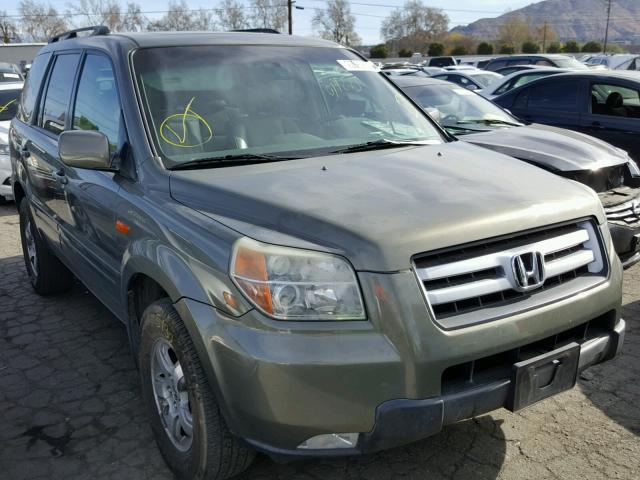 2HKYF18747H504010 - 2007 HONDA PILOT EXL GREEN photo 1