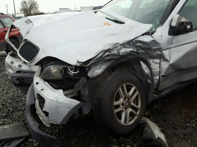 5UXFA13514LU43667 - 2004 BMW X5 3.0I SILVER photo 9