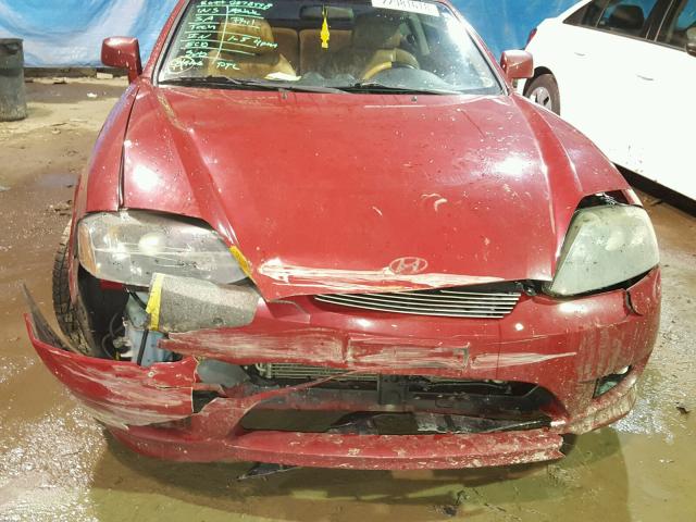 KMHHN65F36U229077 - 2006 HYUNDAI TIBURON GT RED photo 9