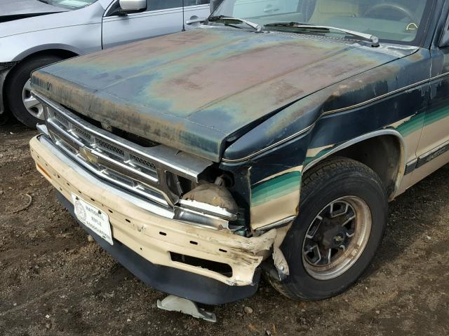 1GCCS19Z0P0126447 - 1993 CHEVROLET S TRUCK S1 GREEN photo 9