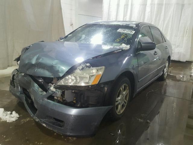 1HGCM56797A195833 - 2007 HONDA ACCORD EX BLUE photo 2