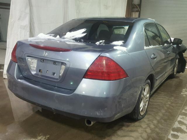 1HGCM56797A195833 - 2007 HONDA ACCORD EX BLUE photo 4