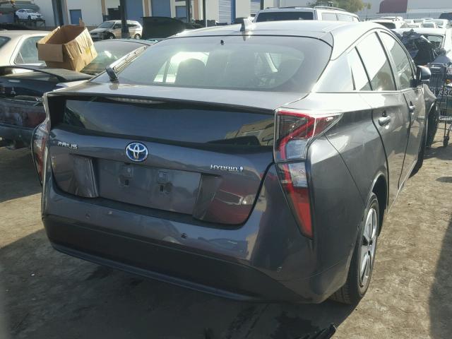 JTDKARFUXH3543192 - 2017 TOYOTA PRIUS BLACK photo 4