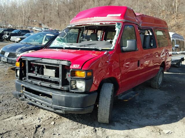 1FTSS3EL5DDA70177 - 2013 FORD ECONOLINE RED photo 2