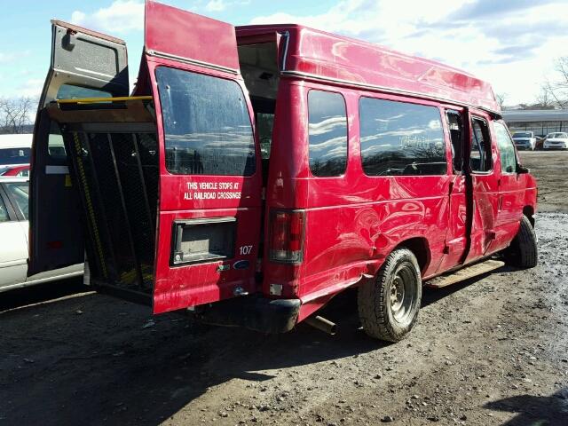 1FTSS3EL5DDA70177 - 2013 FORD ECONOLINE RED photo 4