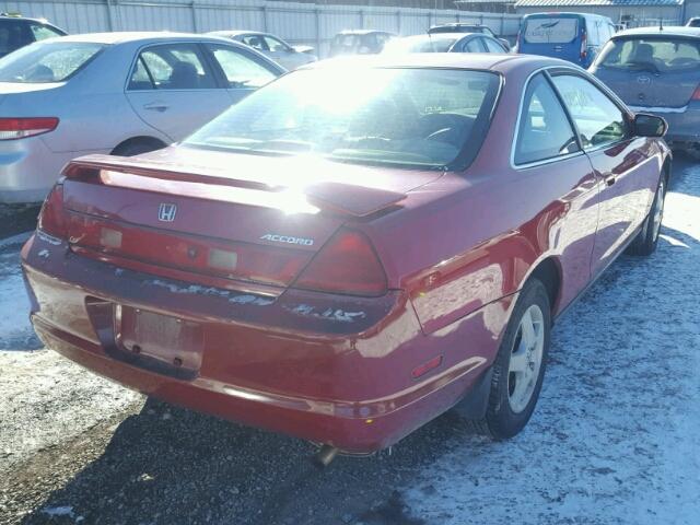 1HGCG3140WA000676 - 1998 HONDA ACCORD LX RED photo 4