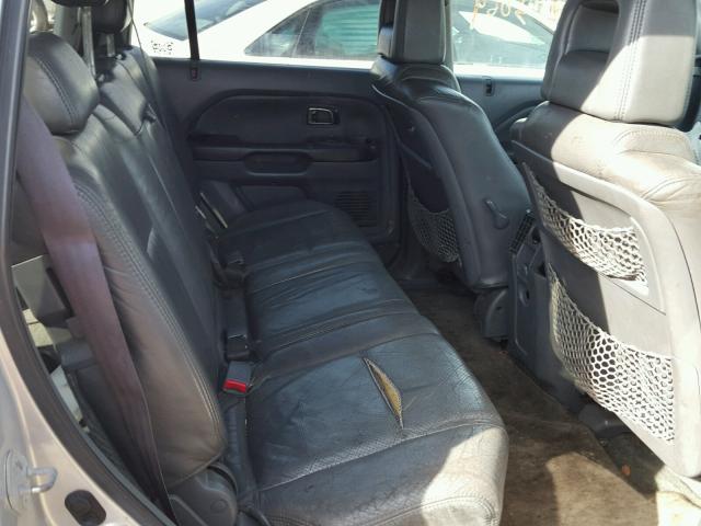 2HKYF18544H571488 - 2004 HONDA PILOT EXL SILVER photo 6