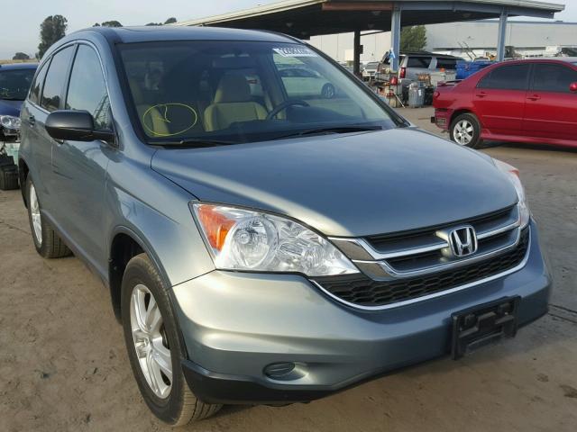 JHLRE4H53AC014221 - 2010 HONDA CR-V EX GREEN photo 1