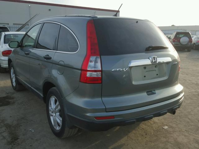 JHLRE4H53AC014221 - 2010 HONDA CR-V EX GREEN photo 3