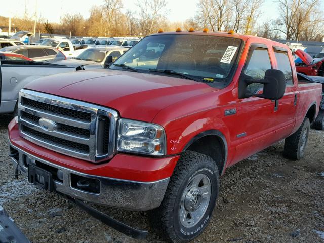 1FTWW31P25EC14780 - 2005 FORD F350 SRW S RED photo 2