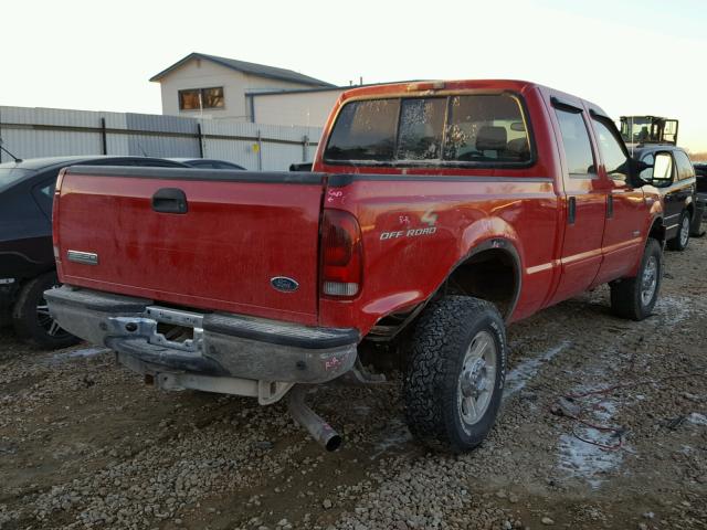 1FTWW31P25EC14780 - 2005 FORD F350 SRW S RED photo 4