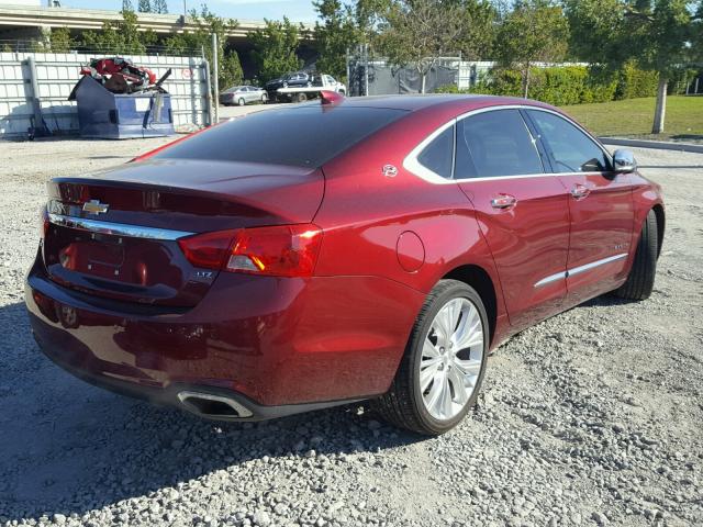 2G1145S38G9202171 - 2016 CHEVROLET IMPALA LTZ RED photo 4