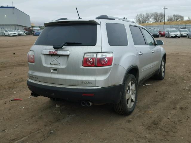 1GKLVMED5AJ145634 - 2010 GMC ACADIA SLT SILVER photo 4