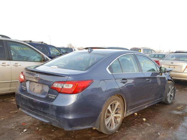 4S3BNAN65H3016833 - 2017 SUBARU LEGACY 2.5 BLUE photo 4