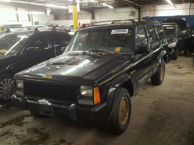 1J4FJ78S2NL100011 - 1992 JEEP CHEROKEE L BLACK photo 2