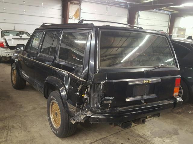 1J4FJ78S2NL100011 - 1992 JEEP CHEROKEE L BLACK photo 3