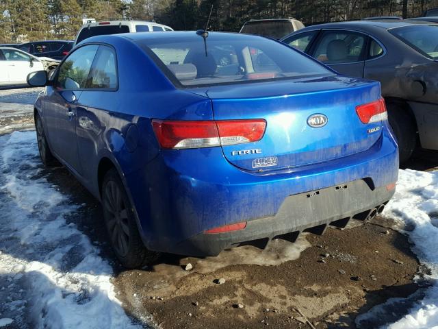 KNAFW6A32B5344498 - 2011 KIA FORTE SX BLUE photo 3