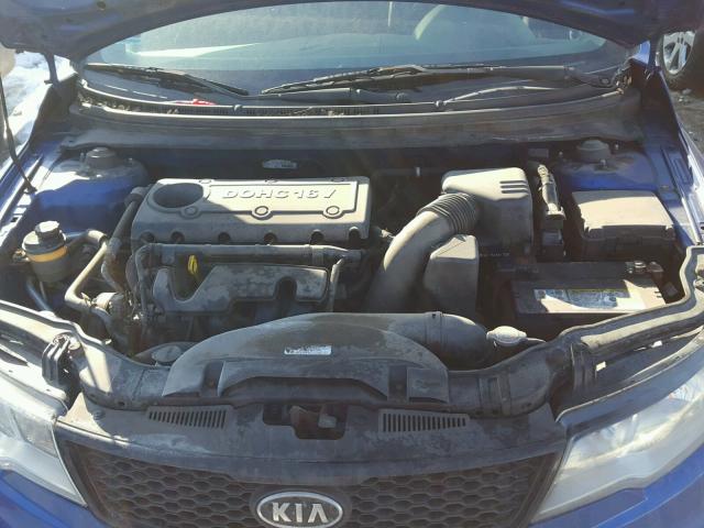 KNAFW6A32B5344498 - 2011 KIA FORTE SX BLUE photo 7