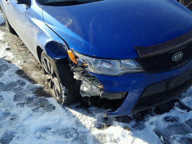 KNAFW6A32B5344498 - 2011 KIA FORTE SX BLUE photo 9