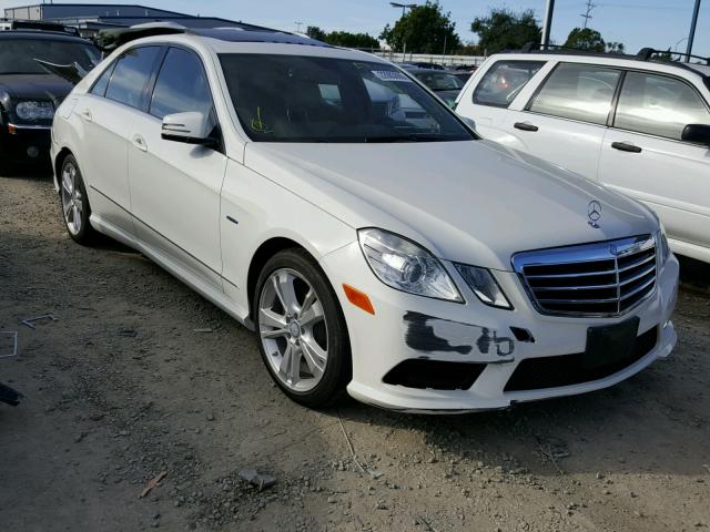 WDDHF5KB5CA533348 - 2012 MERCEDES-BENZ E 350 WHITE photo 1